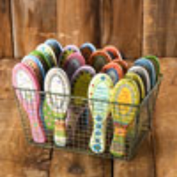 Hand painted wood hair brush - Picture 2 of 2